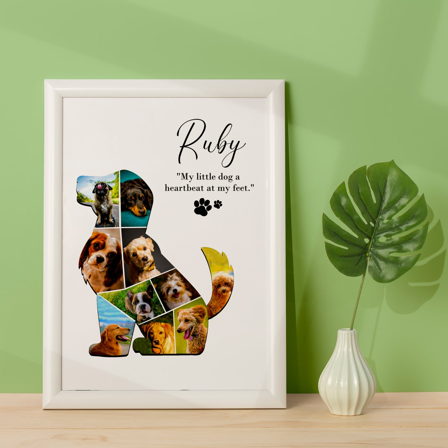 Personalized Pet Picture Frame - Custom Name 12x18 A3 Size