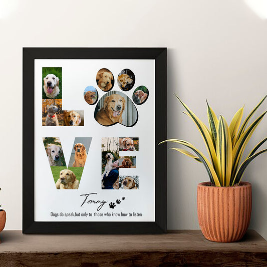 Forever In Our Hearts: Memorial Dog Photo Frame A3 Size 12x18